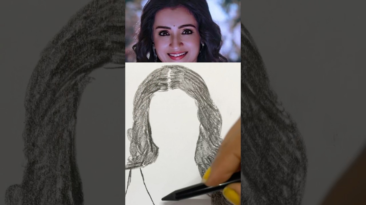 Vidamuyarchi Trisha❤️&zwj;🔥💯|Ajith Kumar|Vidamuyarchi Movie#vidamuyarchi #trisha #ajith #drawing#art