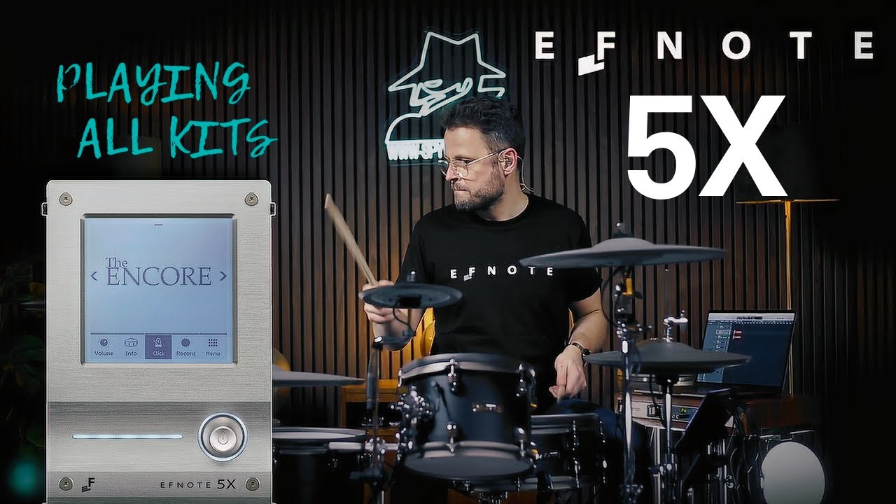 EFNOTE 5X e-drums playing ALL kits sound demo - binge watching alert