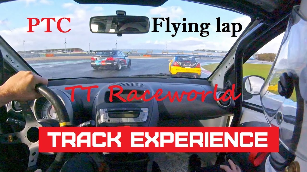 Flying lap in PTC Cup car C1 during passenger ride in Track Experience of ADS TT Raceworld Assen