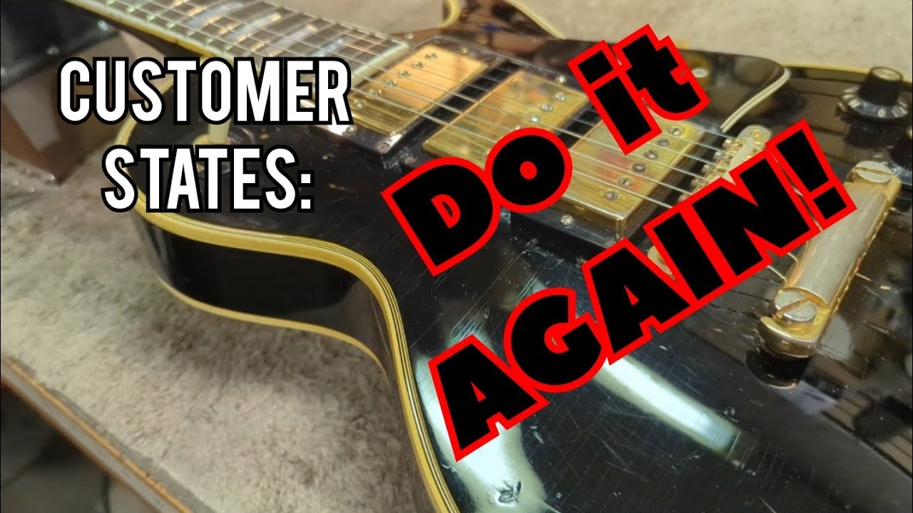 VINTAGE 1968 Gibson Les Paul Custom BLACK BEAUTY. Tech has to re-do the job... 🙄