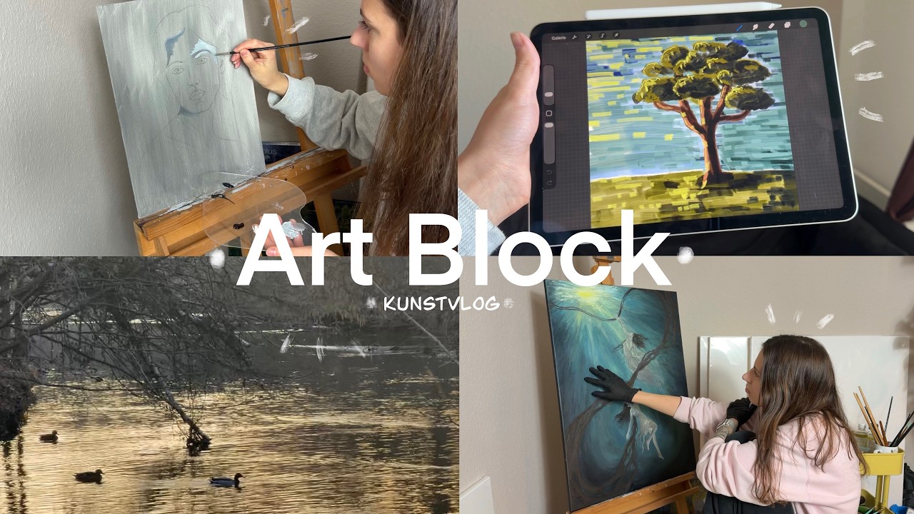 So ÜBERWINDE ich einen ART BLOCK 👀✨ || KUNSTVLOG 🎨✨