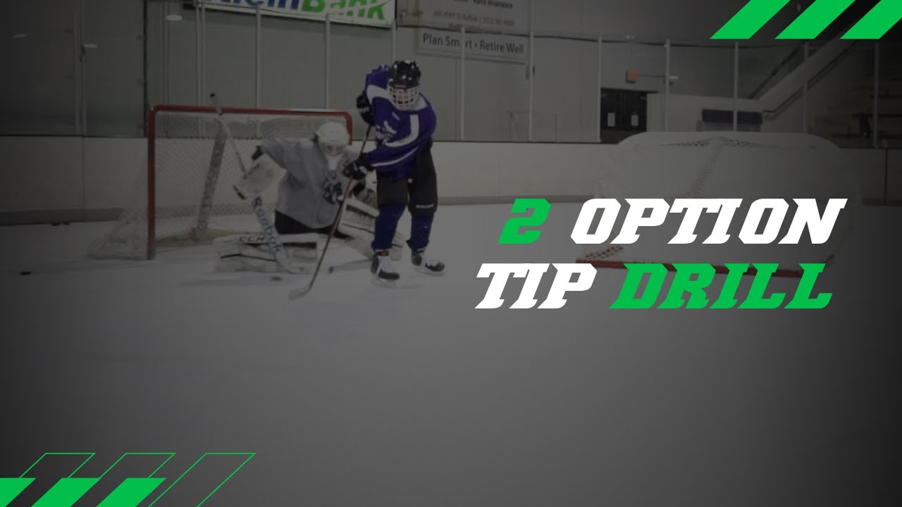 2 Option Hockey Goalie Tip Drill | Net Deflections