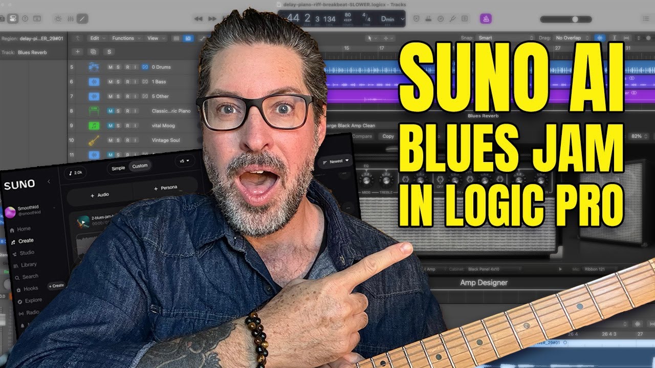 Blues Jam in Logic Pro and Suno AI