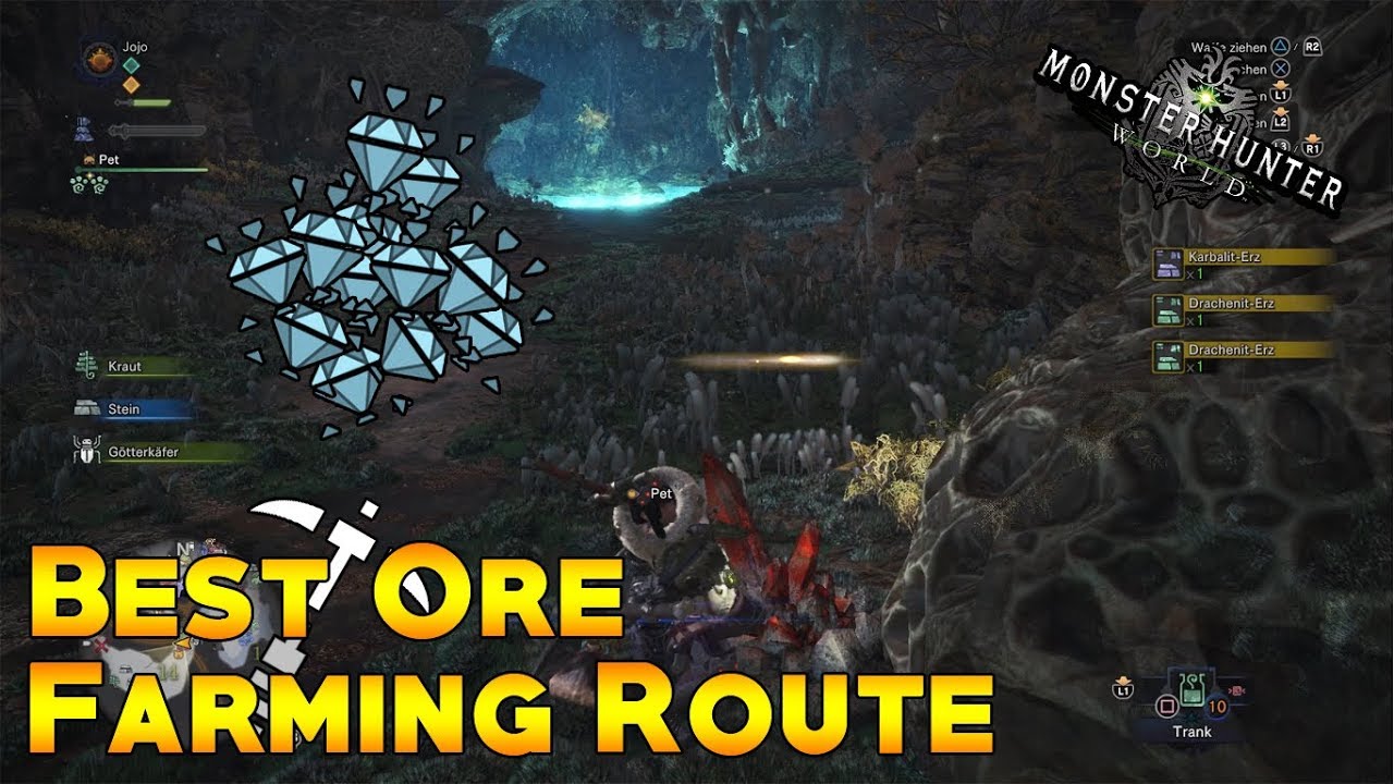 Monster Hunter World | UNBEGRENZT Seltene Erze bekommen | Speed Ore Farming Methode | Loot Cave