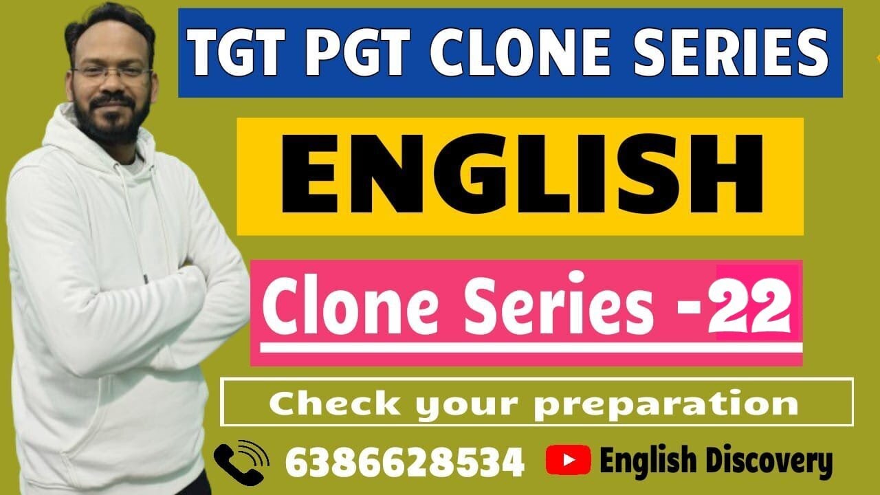 🔥TGT PGT CLONE SERIES | ENGLISH | Series - 22 | Check your preparation | English Discovery