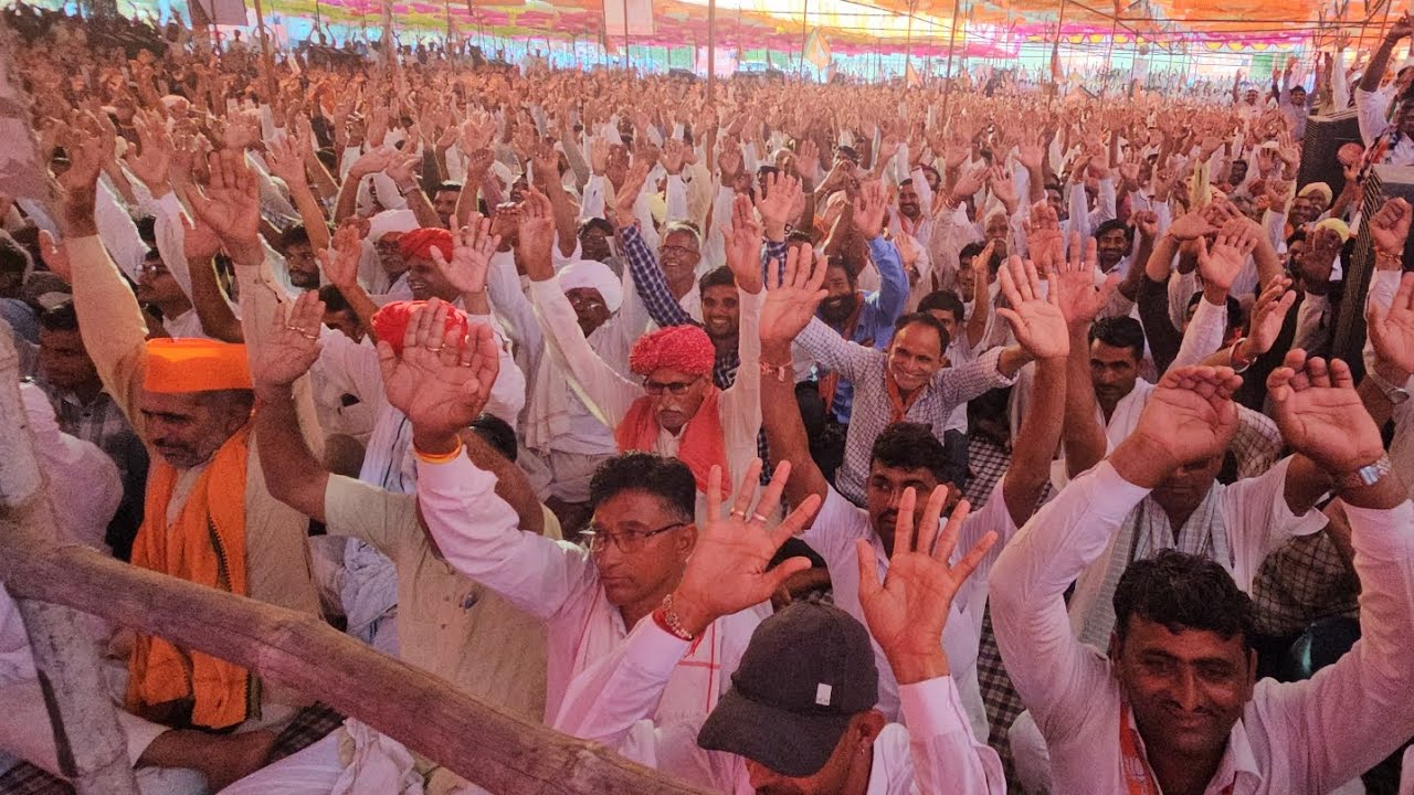 गुड़ामालानी की परिवर्तन यात्रा में इतनी भीड़ उमड़ी कि के के विश्नोई हुए गदगद