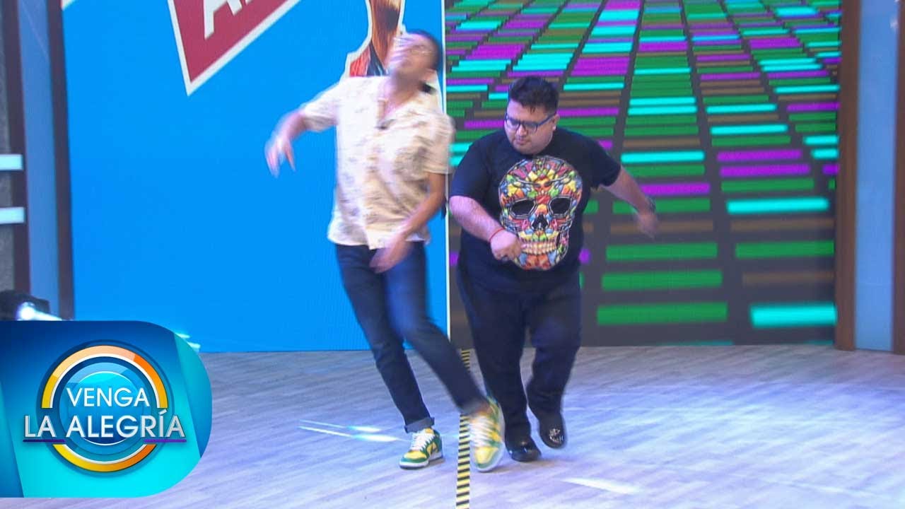 Erubiel sacó sus mejores pasos para vencer a nuestro conductor en Gánale al Capi. | Venga La Alegría