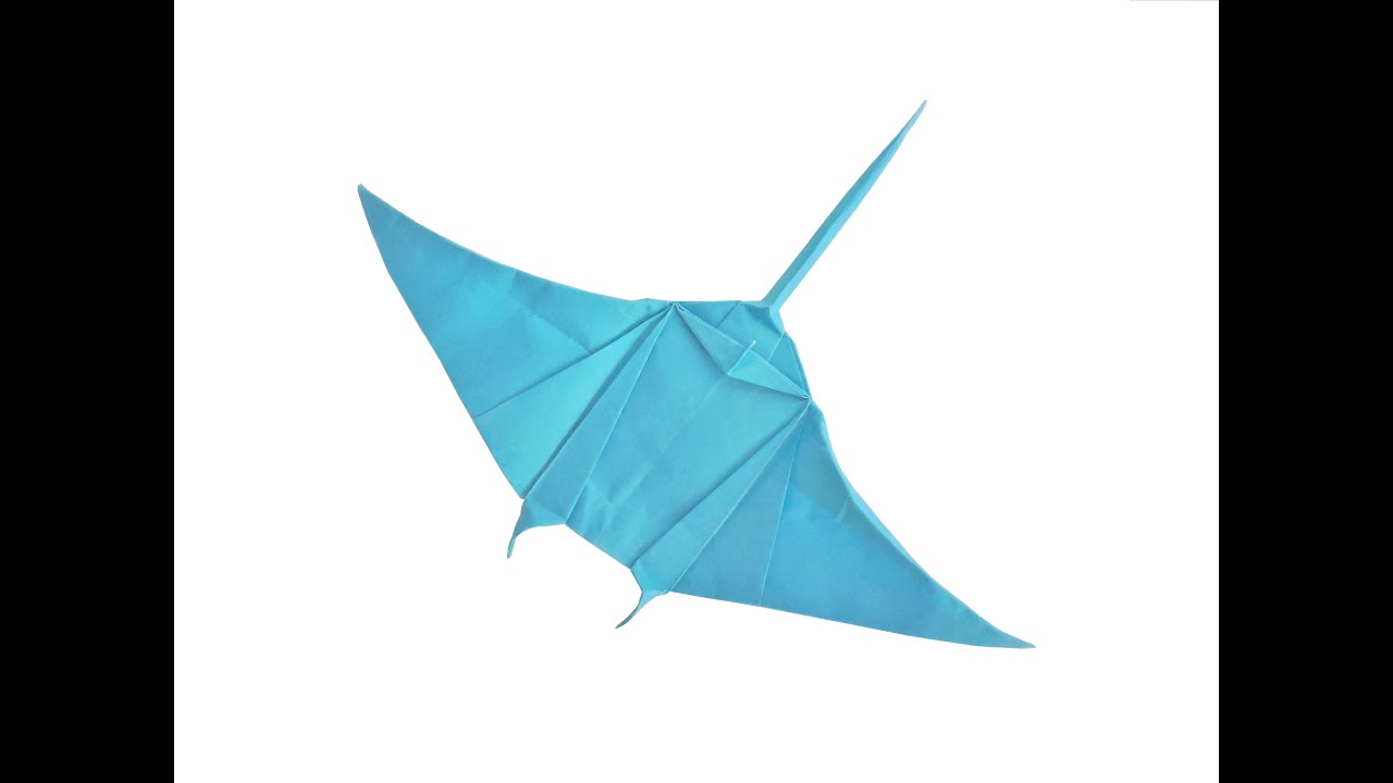 Origami Giant Manta Ray Tutorial (Mantarraya gigante origami)