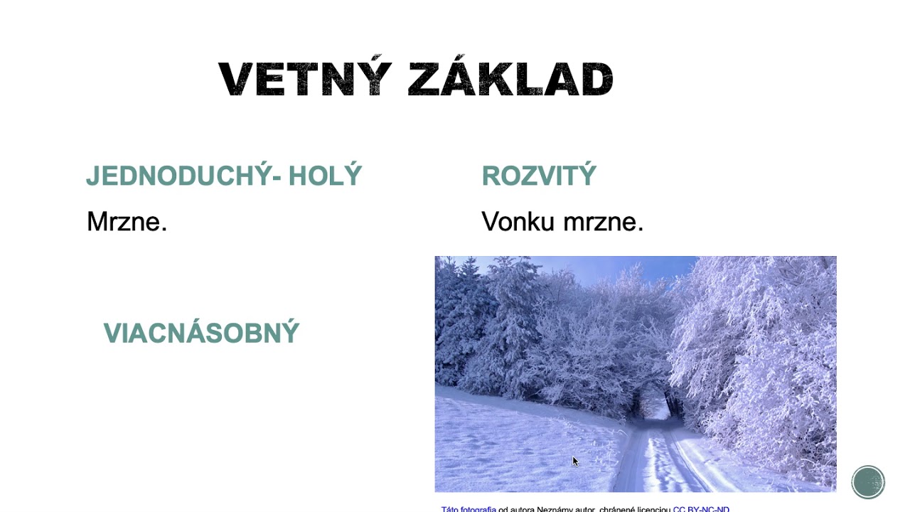 Vetný základ a jednočlenná veta