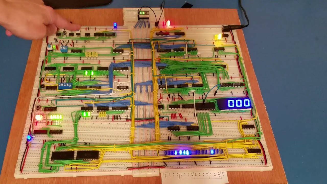 Running Demo - (Ben Eater 8-bit Computer) SAP-1