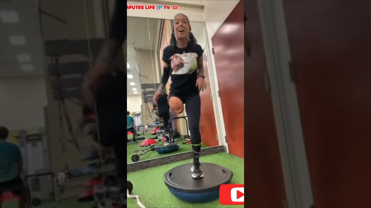 Amputee one-legged standing fitness 