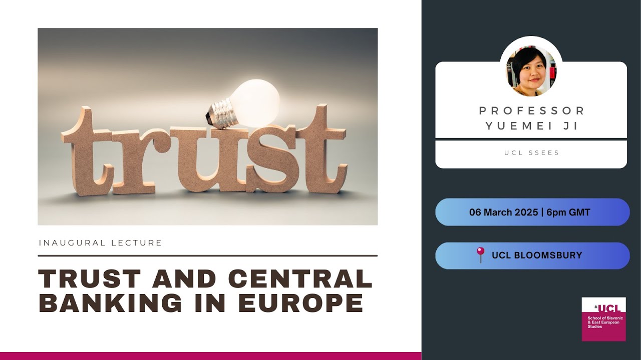 Inaugural Lecture by Professor Yuemei Ji: 'Trust and Central Banking in Europe'
