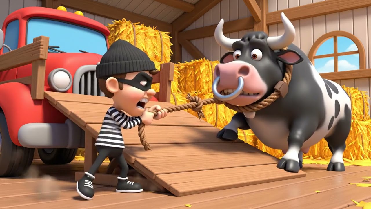 Thief in Old MacDonald's Farm!🐥 EP-5 | Funny Farm Cartoon for Kids | Sneaky Thief & Surprise Chicks🐣