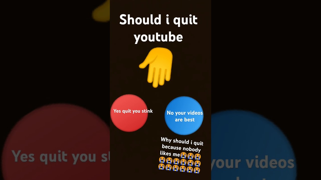 should i quit youtube yes o no