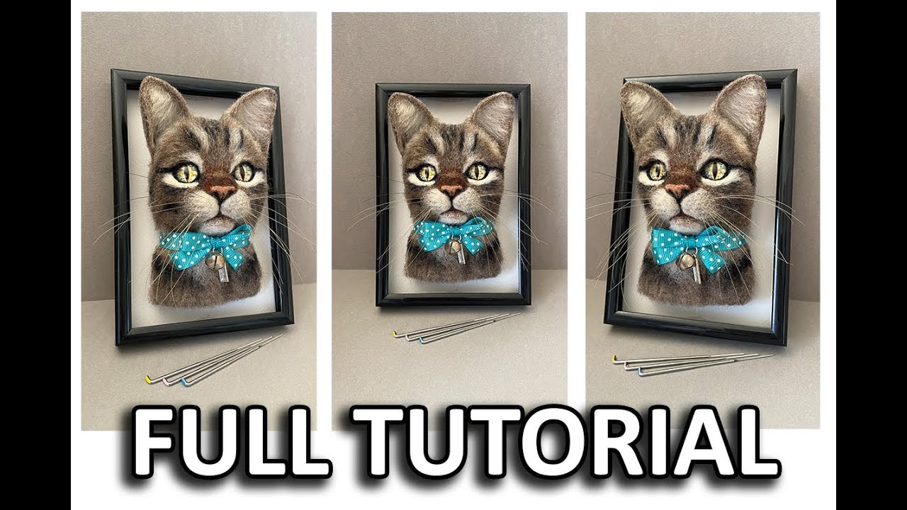 How to Needle Felt a Tabby Cat Kitten Needle Felting Tutorial Realistic