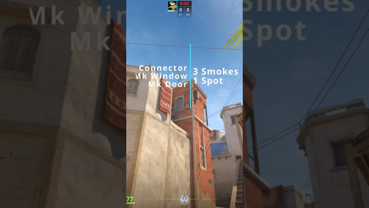cs2 de mirage 3 smokes 1 spot #CS2 #CounterStrike2 #CS2Smokes #Mirage #CS2Shorts