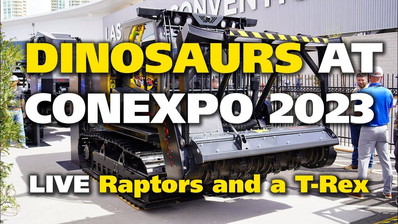 Dinosaurs at ConExpo?  Check out the Raptor's and a T-Rex at the Prinoth Booth at ConExpo 2023
