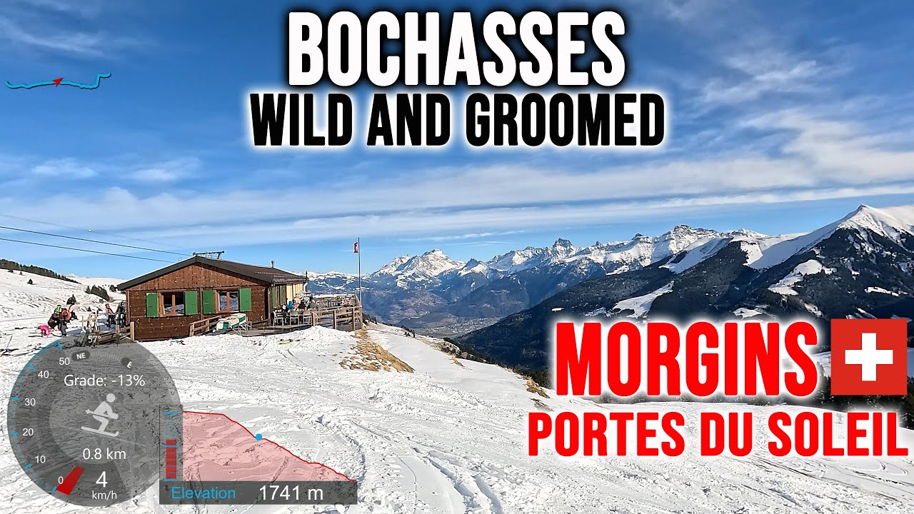 [4K] Skiing Morgins, Bochasses - Wild and Groomed, Portes du Soleil Switzerland, GoPro HERO13