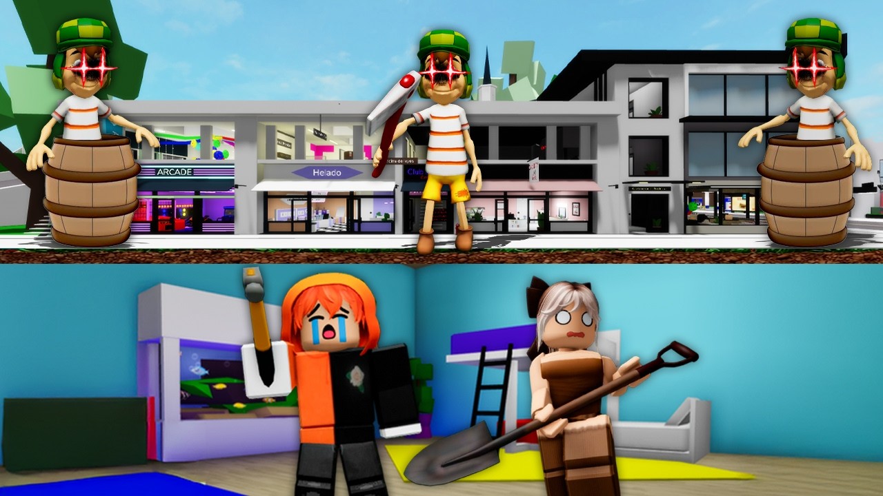 CONSTRUI un BUNKER SEGURO para PROTEGER a MI NOVIA del CHAVO del 8 MALVADO BROOKHAVEN @Nɪᴅʟy