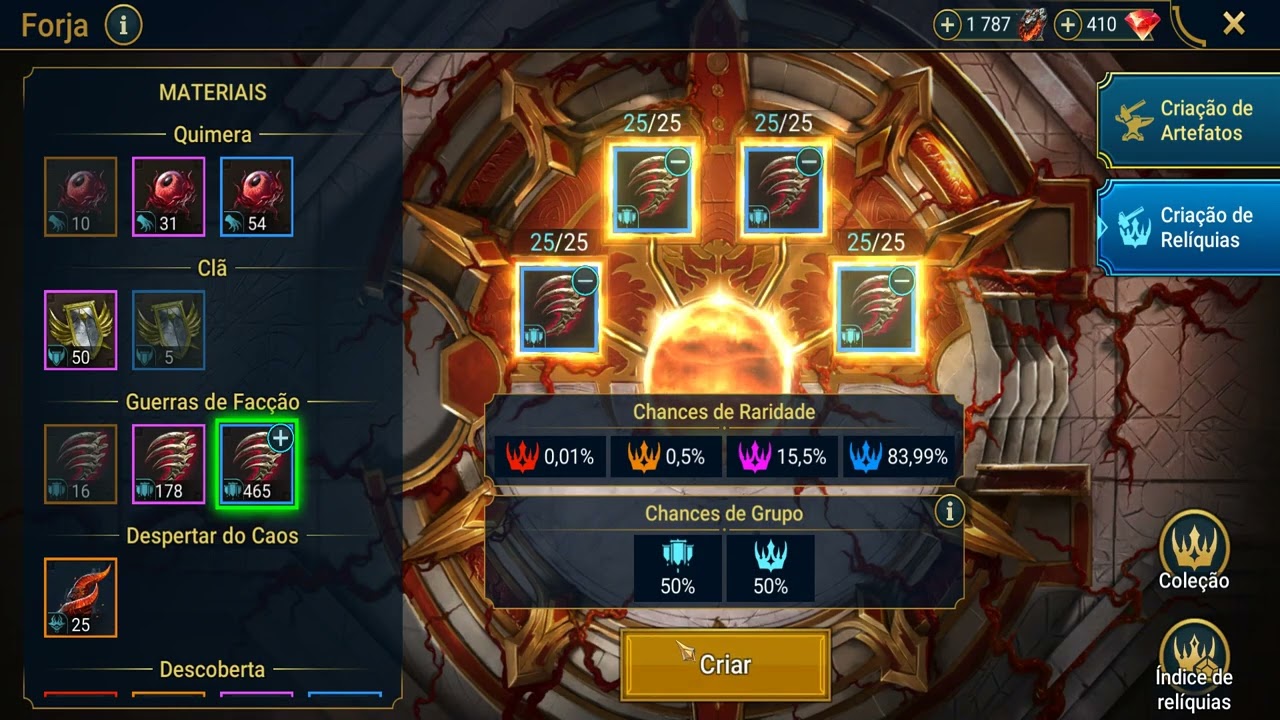 Fabricando Ralíquias na Forja | Raid Shadow Legends