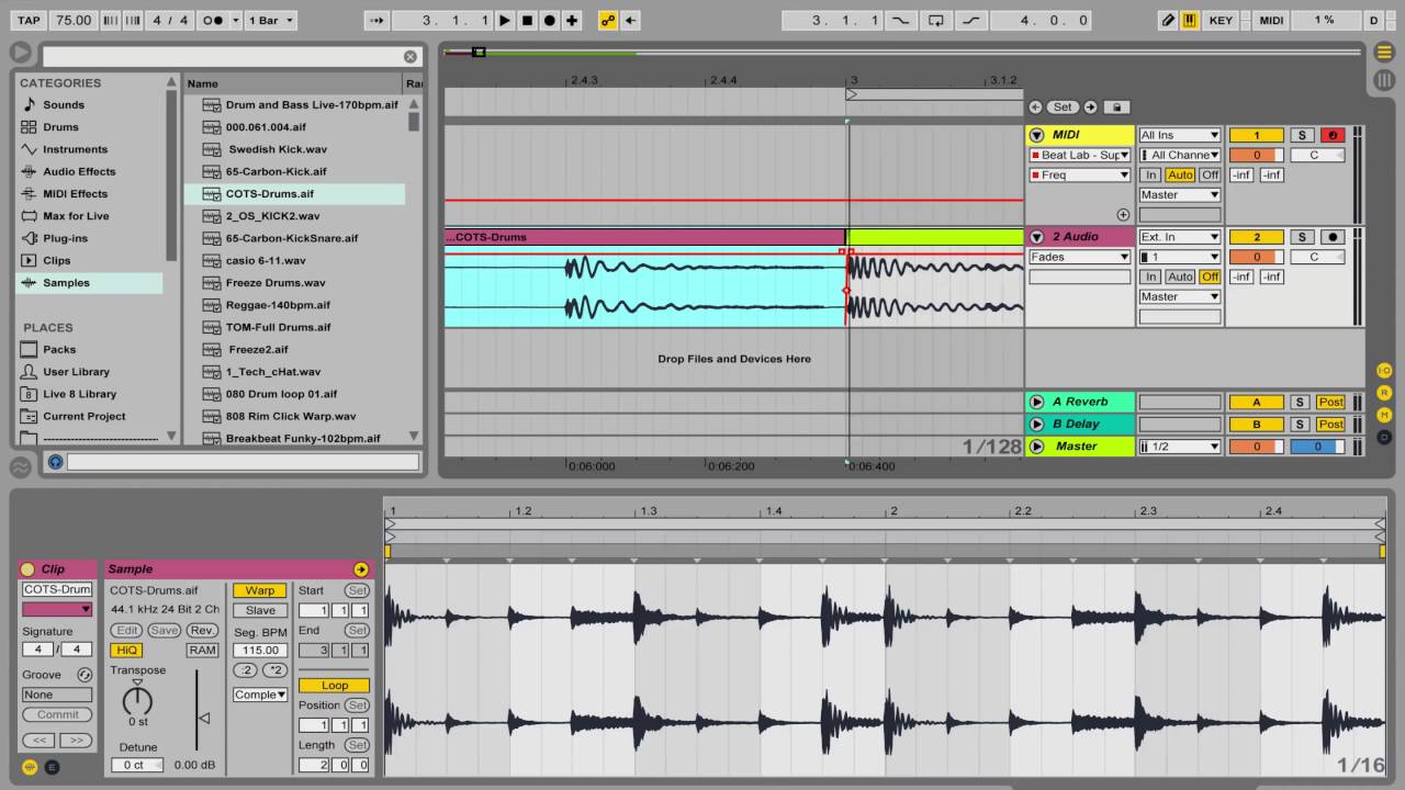 Ableton Preferences - Record Warp Launch