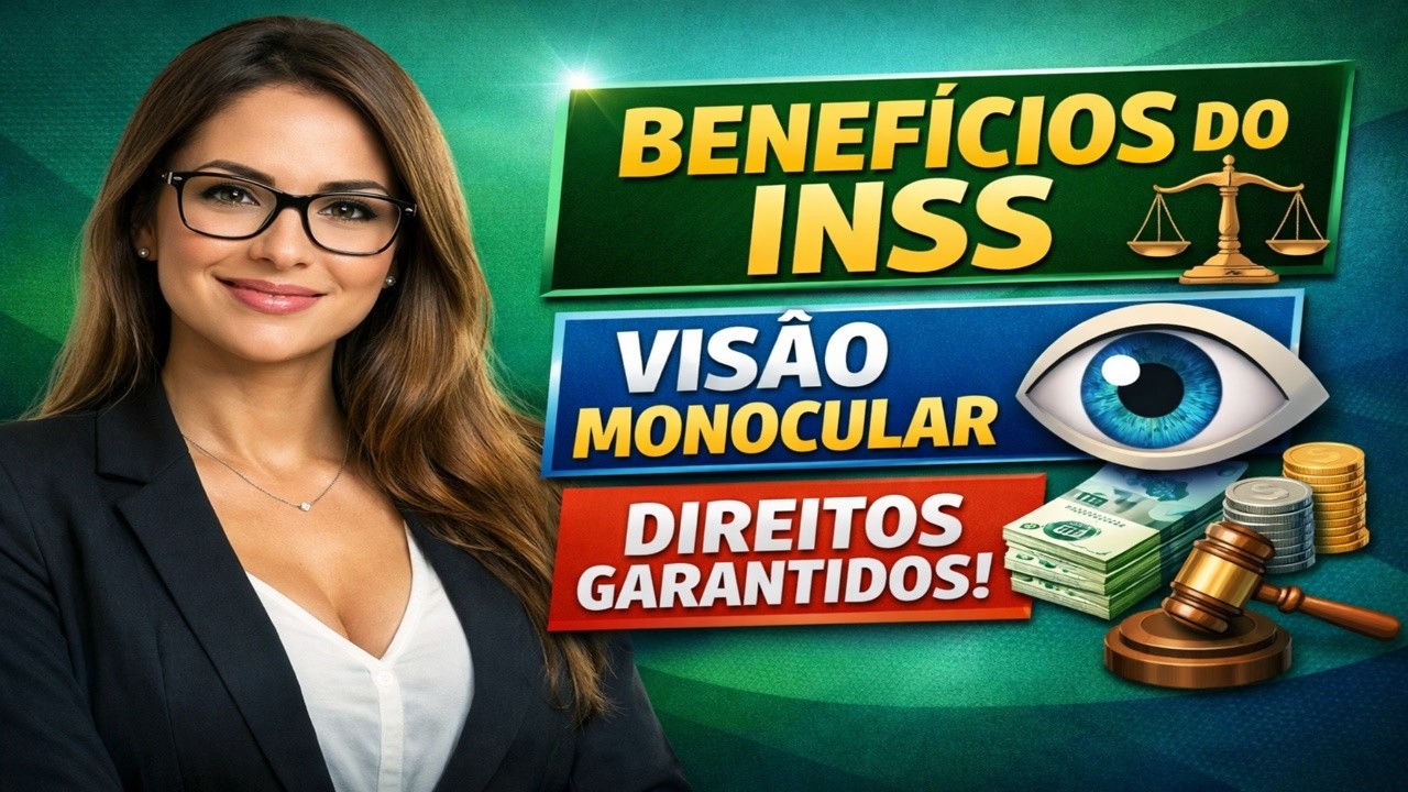 🟢 INSS ⚖️ BENEFÍCIOS GARANTIDOS PARA VISÃO MONOCULAR 👁️