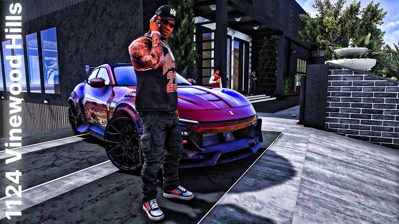 GTA 5 MODS || LET'S GO TO WORK || 1124 Vinewood Hills Version 2