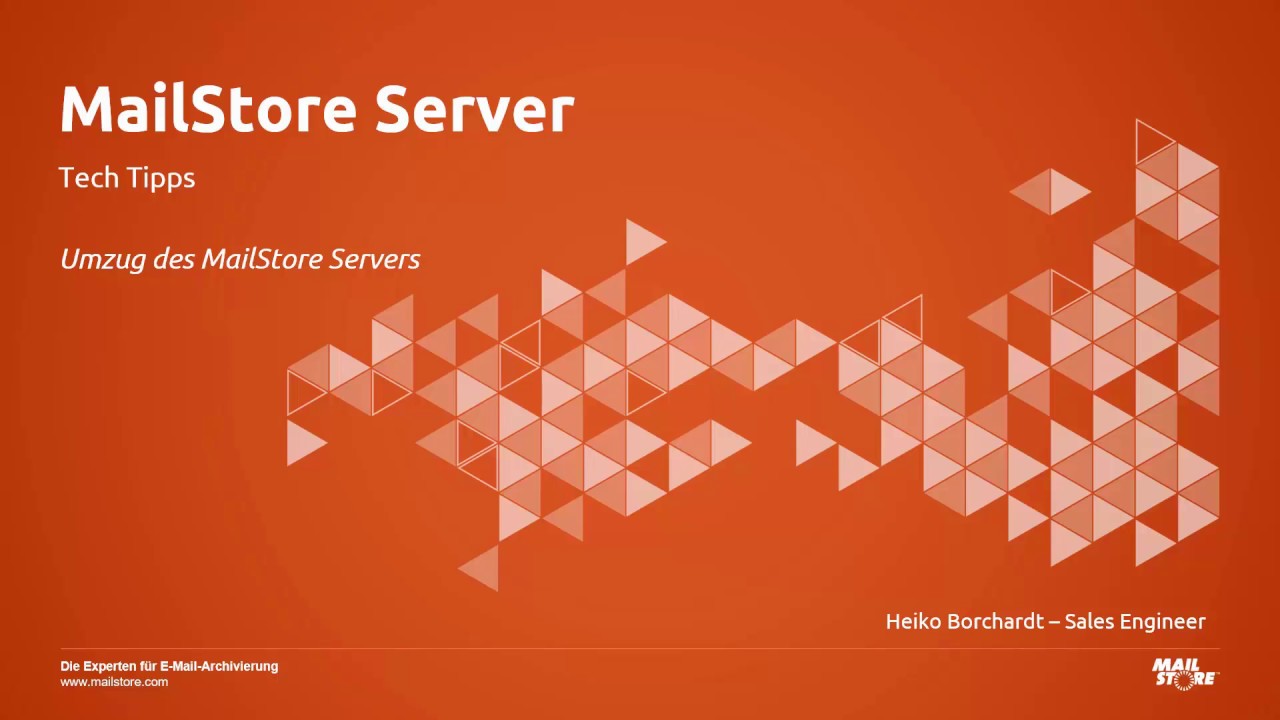 Tech Tipps: Umzug des MailStore Servers