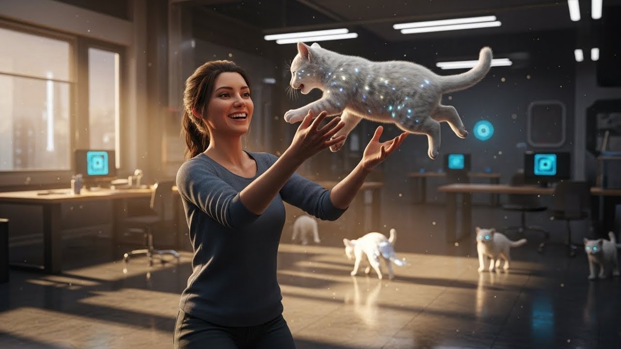 The Predator Cat Cub Jumped at the Human’s Legs — She Caught It Mid-Air and Twirled Around Laughing