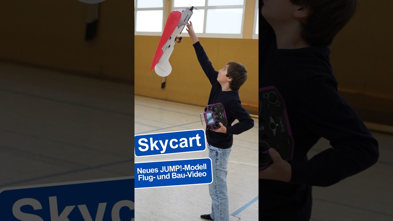 Skycart – Neues JUMP!-Modell erobert die Hallen – Flug- und Bau-Video von Konrad und Jörg Lange
