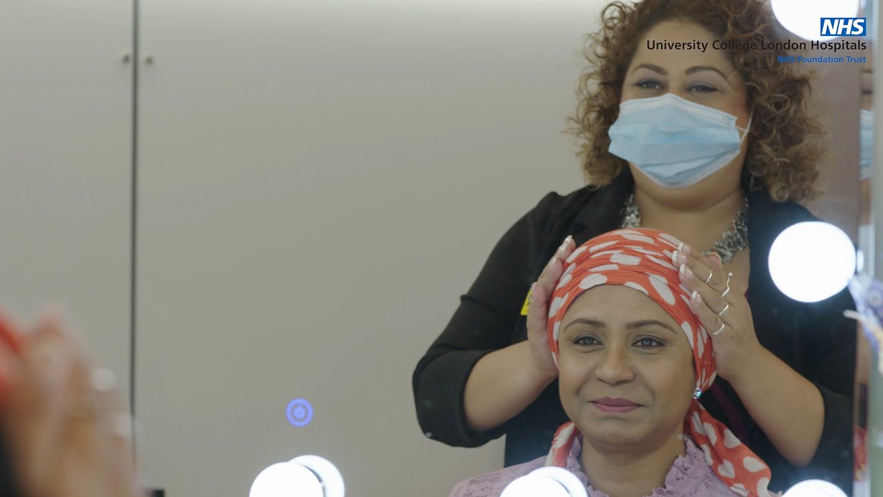 Wig and scarf tying advice at UCLH