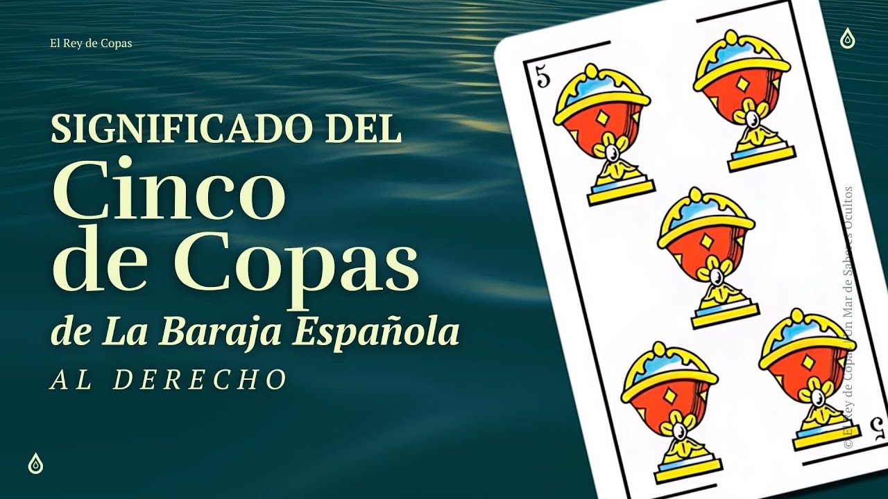 Significado: Cinco de Copas Baraja Española | Aprende a leer las #cartasespañolas #18