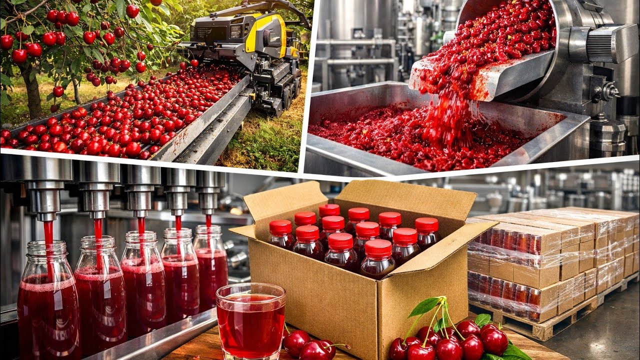Cherry Juice Manufacturing Process | Step by Step 