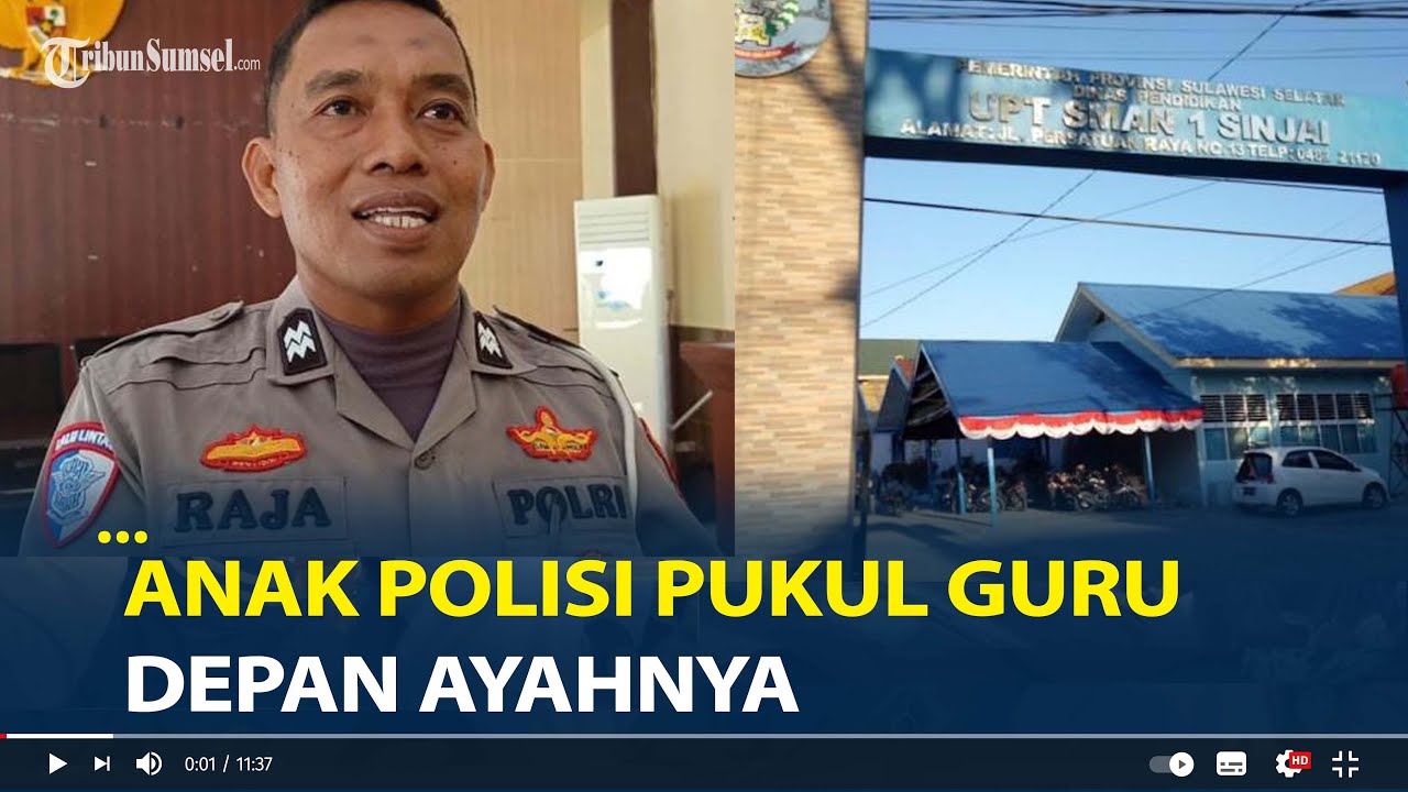 Detik detik Anak Polisi Pukul Guru Hingga Babakbelur Depan Ayahnya,'Kamu Bikin Malu Saya'