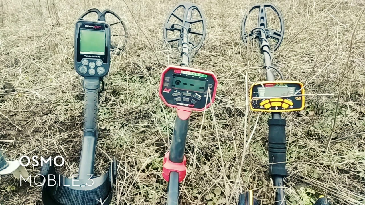 Makro Nokta Simplex+, Garrett Ace 400i та Minelab Vanquish 540 чорнозем, золото, срібло, бронза