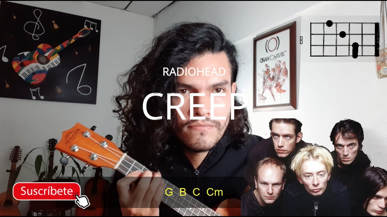 Cómo tocar CREEP de RADIOHEAD en Ukulele 🔥VERSIÓN EN ESPAÑOL🔥 (acordes)