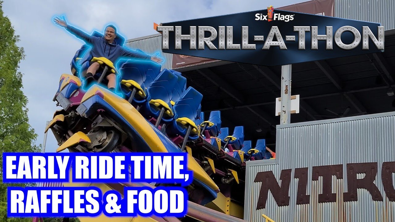 Six Flags Thrillathon Event Part 2 *EARLY RIDE TIME, RAFFLES & FOOD* Great Adventure-NJ SUBSCRIBE👍