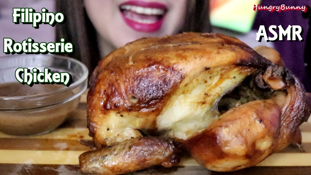 ASMR Whole Rotisserie Chicken Eating Sounds No Talking