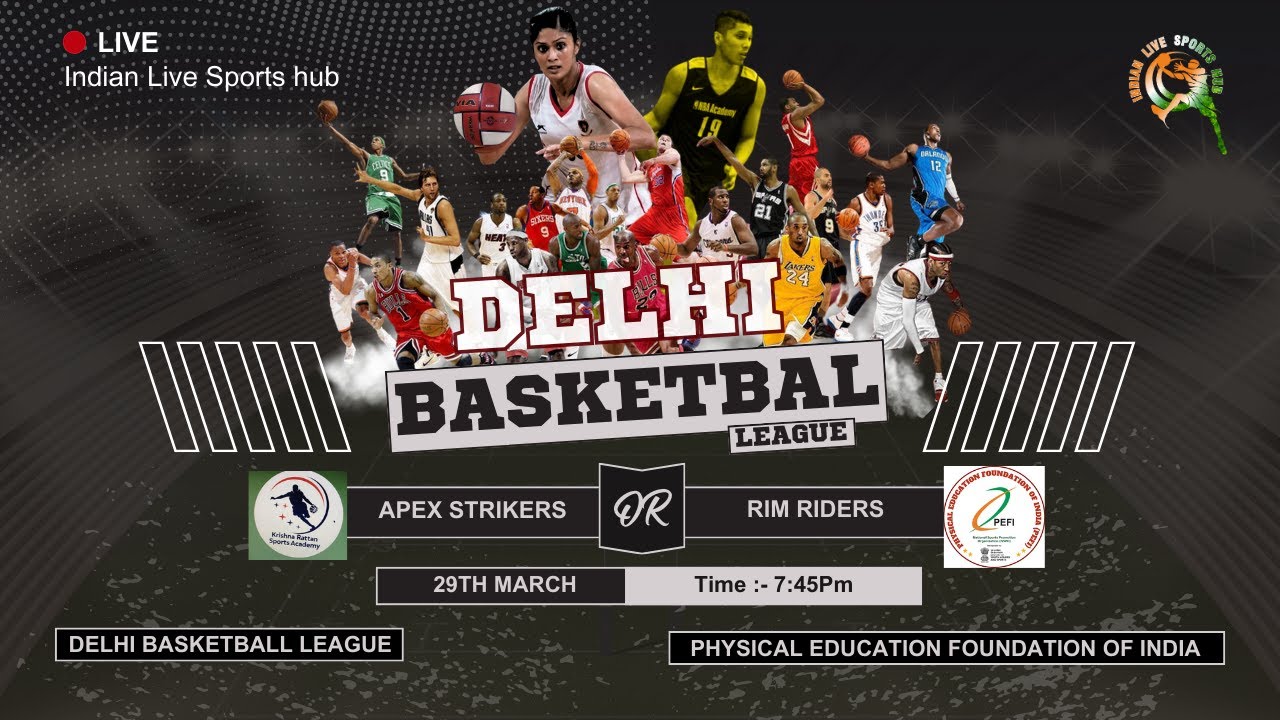 APEX STRIKERS VS RIM RIDERS | DELHI BASKETBALL LEAGUE #basketball #indianlivesportshub #delhi