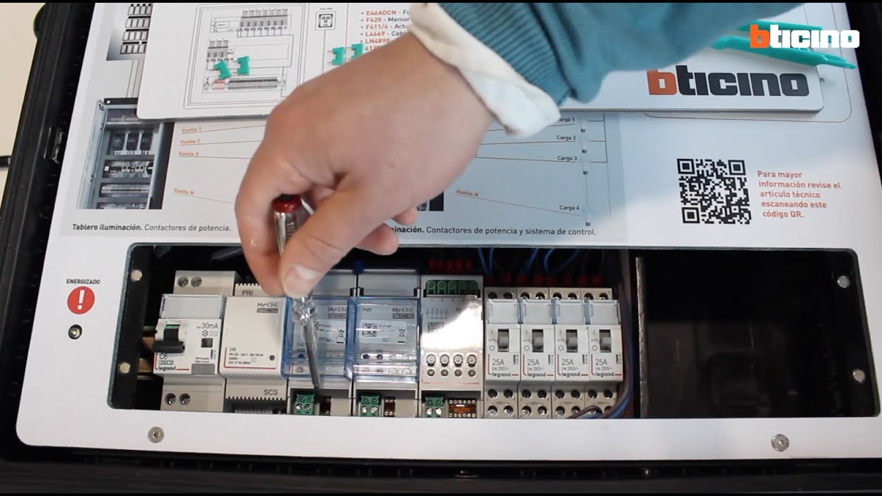Configuración física de componentes para el TCL Digital de Bticino