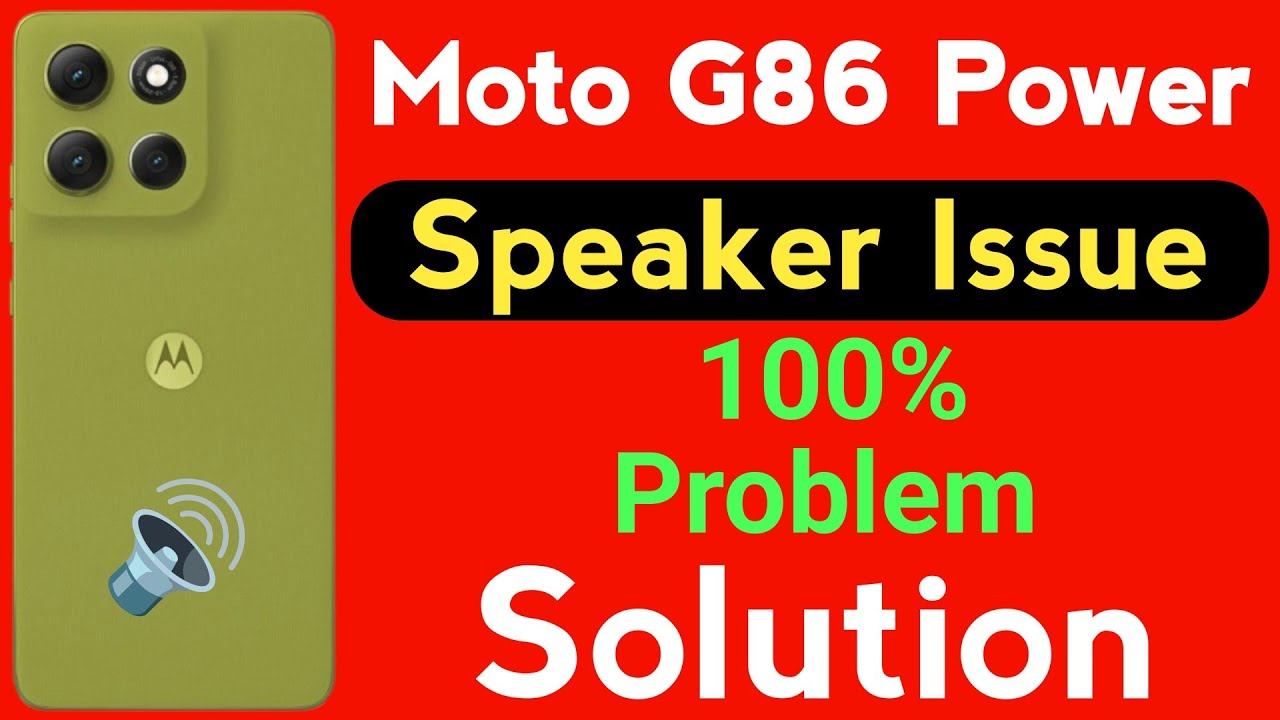Motorola G86 Power Speaker Not Working | How to Solve Speaker Sound Problem in Moto G86 Power 