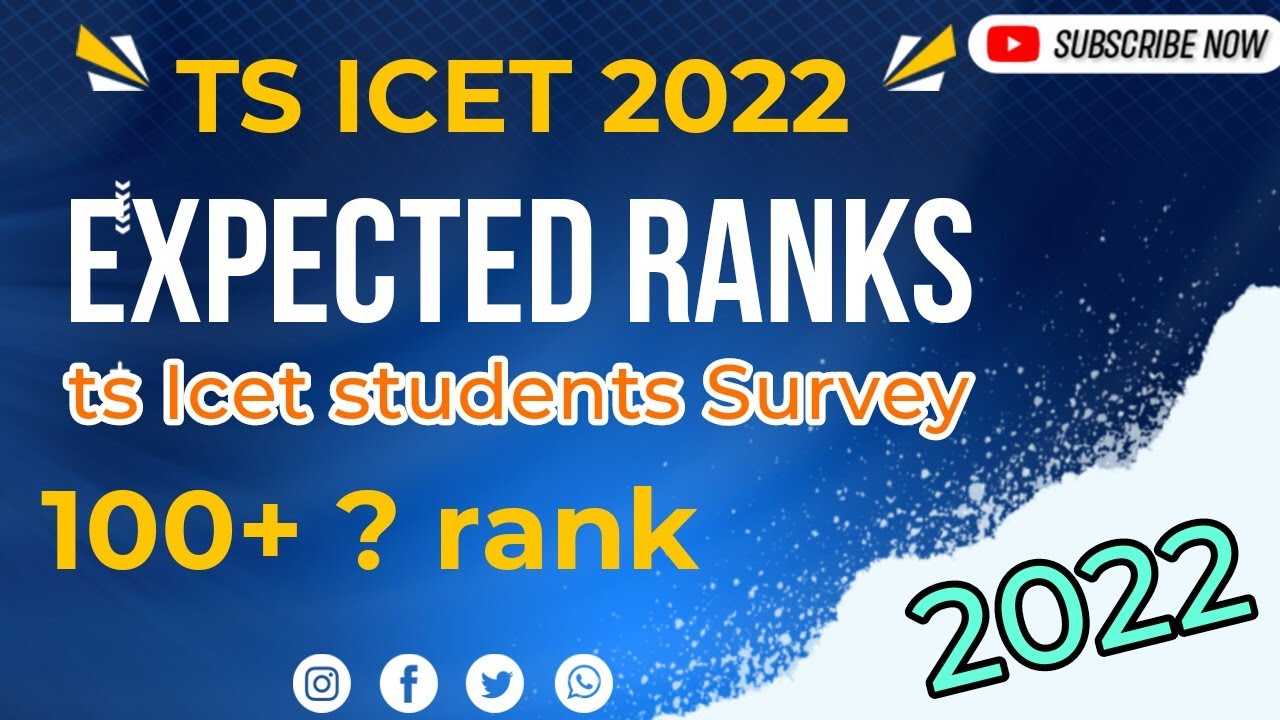 TS ICET 2022 EXPECTED RANKS | IQ ACADEMY SURVEY RANKS 2022 ICET | ICET EXPECTED RANKS | TSICET2022