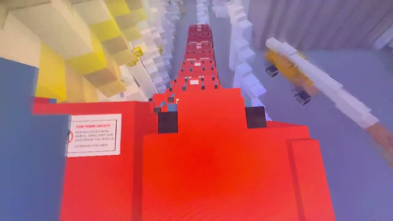 Incredicoaster - Back Row Night POV - Minecraft ImagineFun DCA - 1:1 Scale Recreation