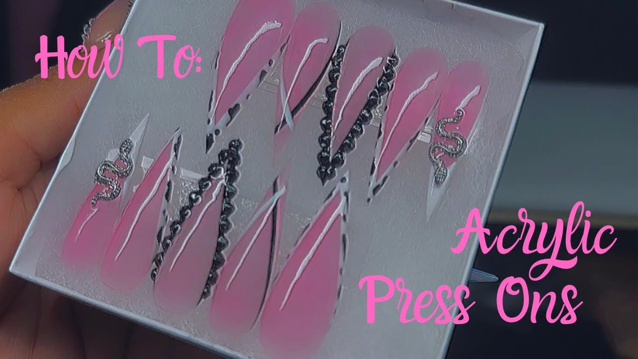 How To Make Acrylic Press Ons | Stiletto Press On Nail Tutorial