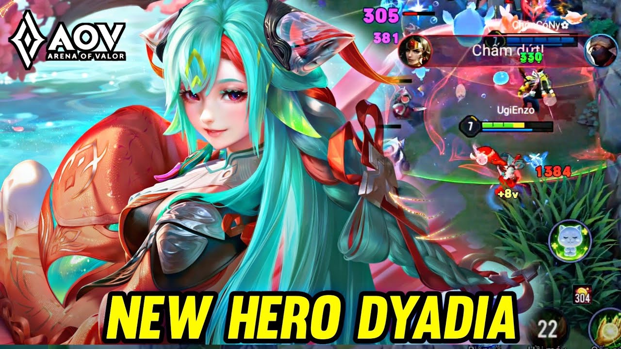 AOV : NEW HERO DYADIA GAMEPLAY - ARENA OF VALOR LIENQUANMOBILE ROV