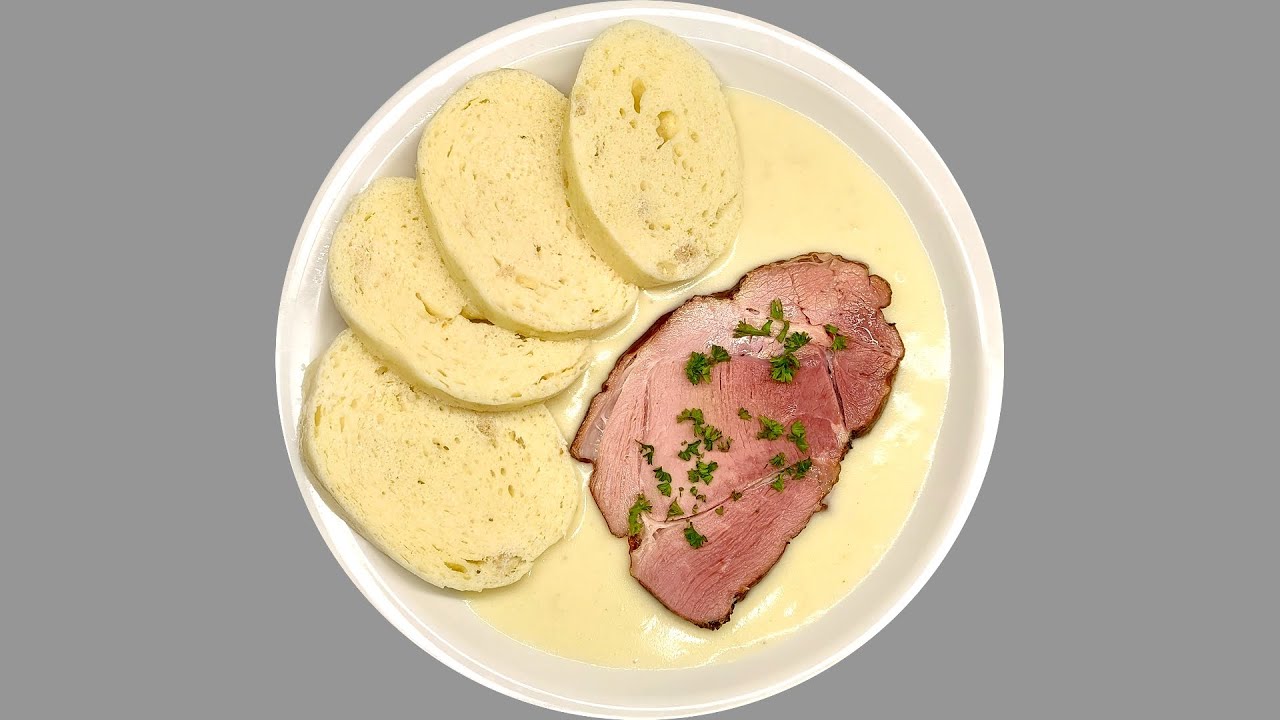 Сливочный чесночный соус с копченым мясом | Традиционная чешская классика!