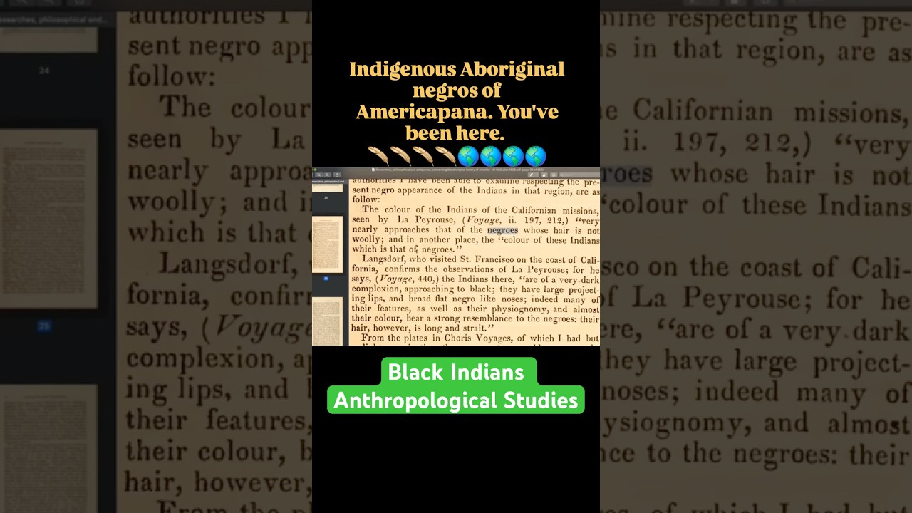 Black Indians of South America / California - Anthropological Book Reading #hawah