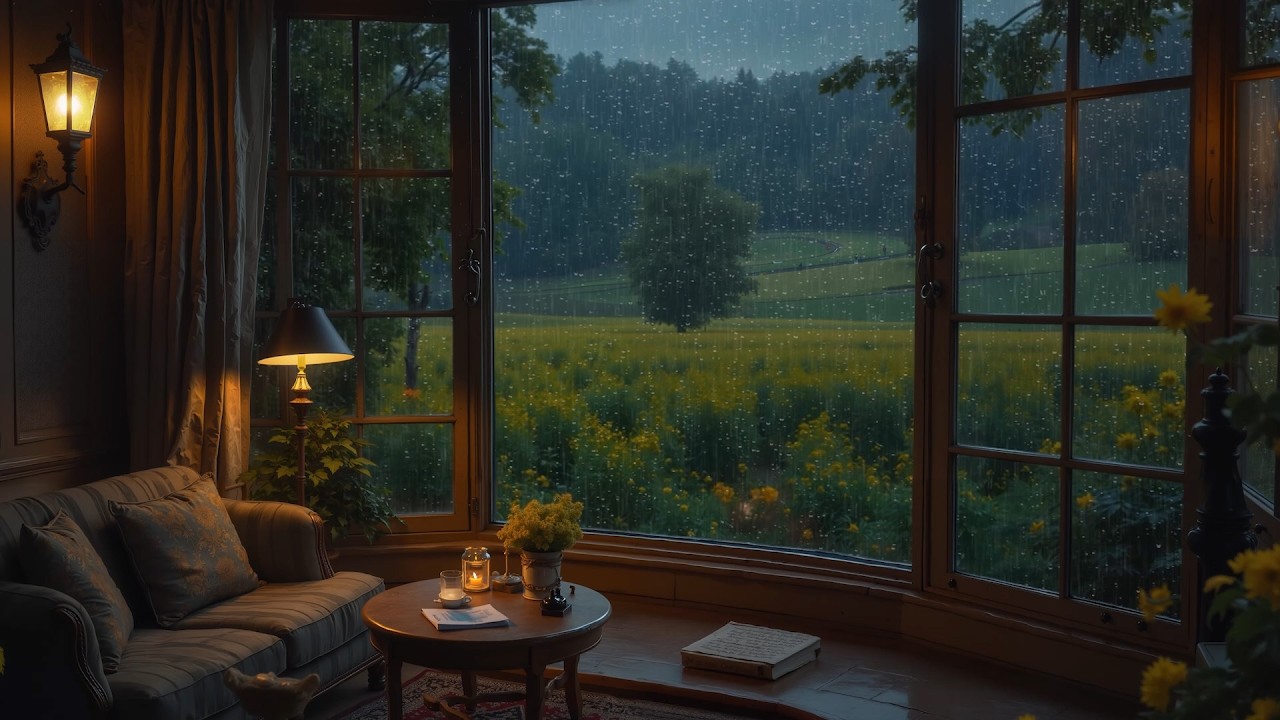 The Sound of Rain Outside the Window & Soft Piano | A Playlist to Help You Sleep & Deep Rest
