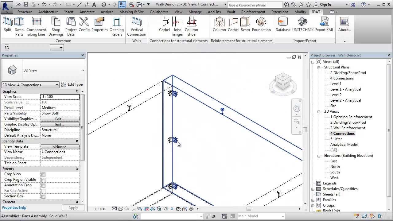 Revit Precast Tools - Solid Wall - Tutorial 5 - Connections
