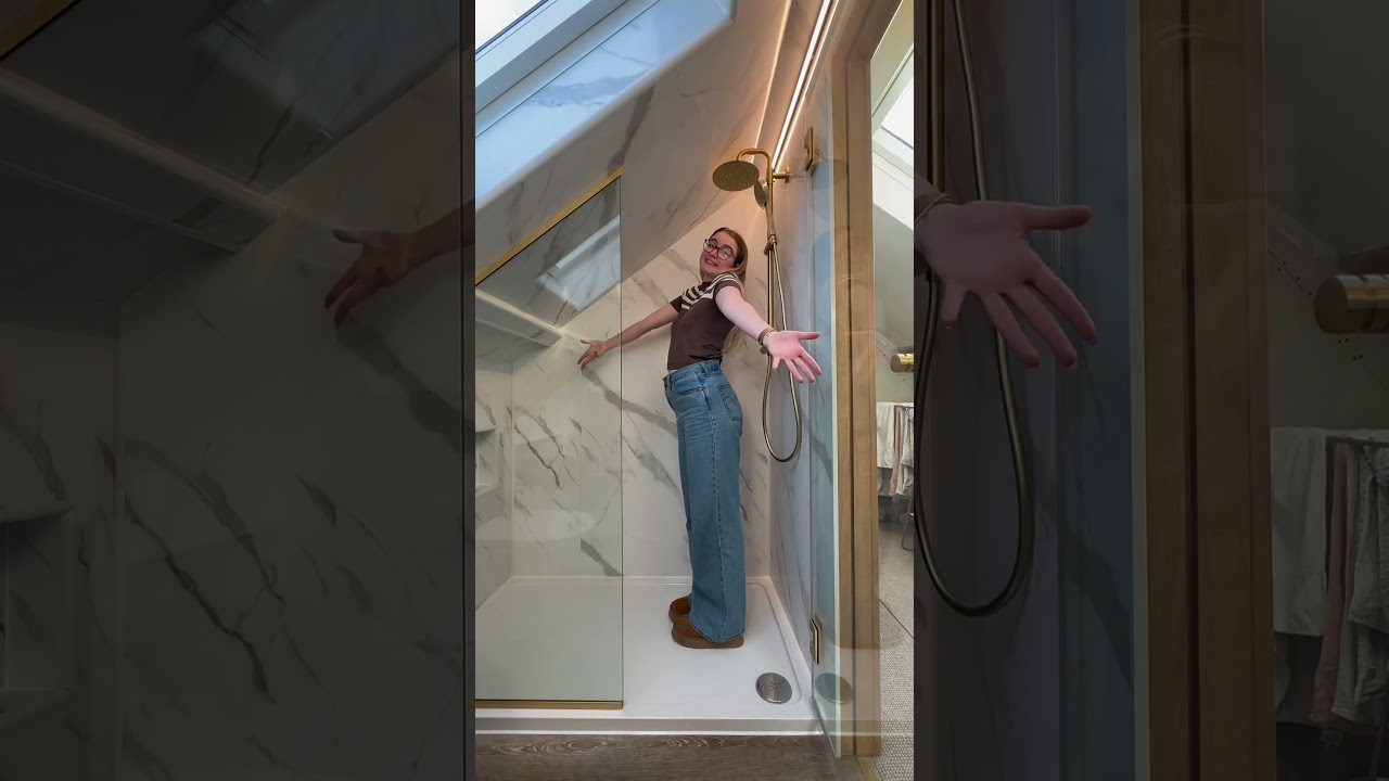 Is our shower too small? 🤔 #loftconversion #ensuite #smallshower